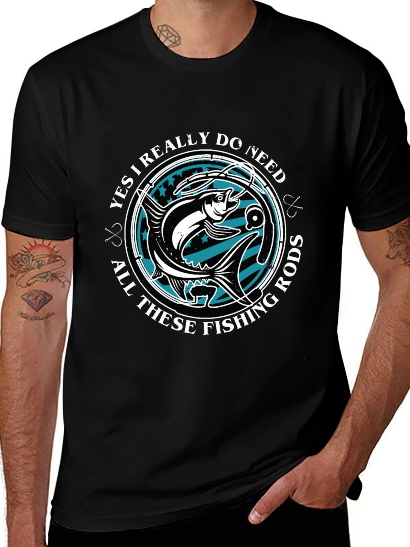 Funny Fishing Rods T-Shirt Angler Gift