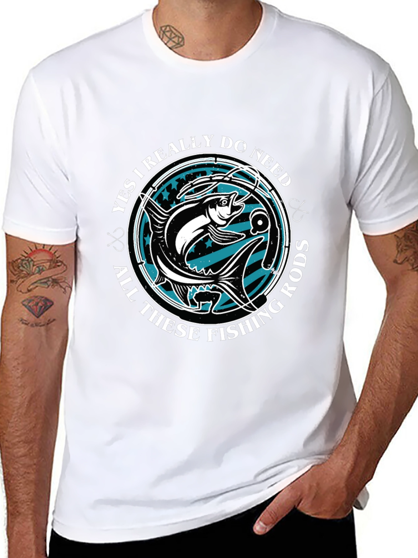 Funny Fishing Rods T-Shirt Angler Gift
