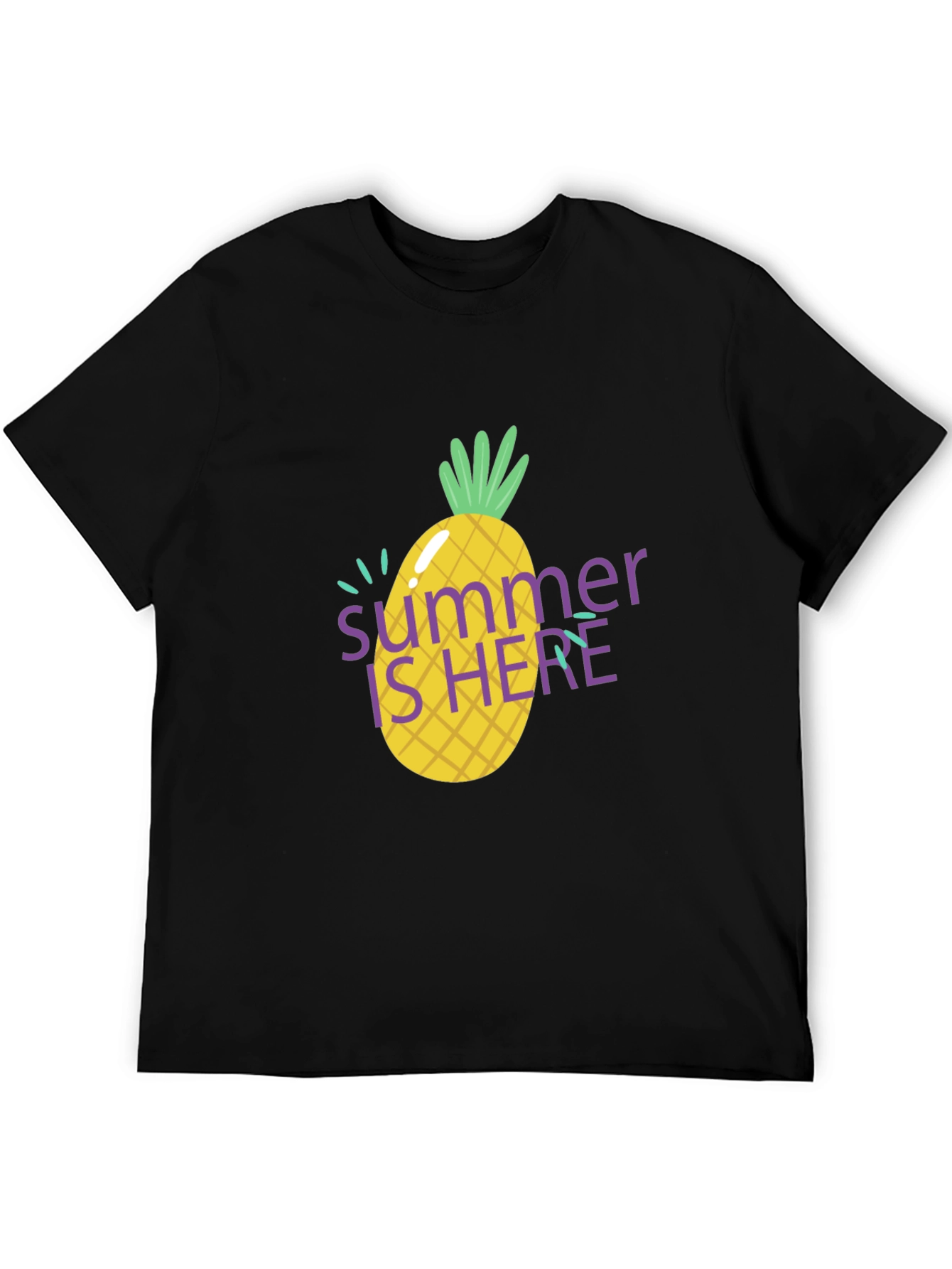 Summer is Here Pineapple Graphic T-Shirt