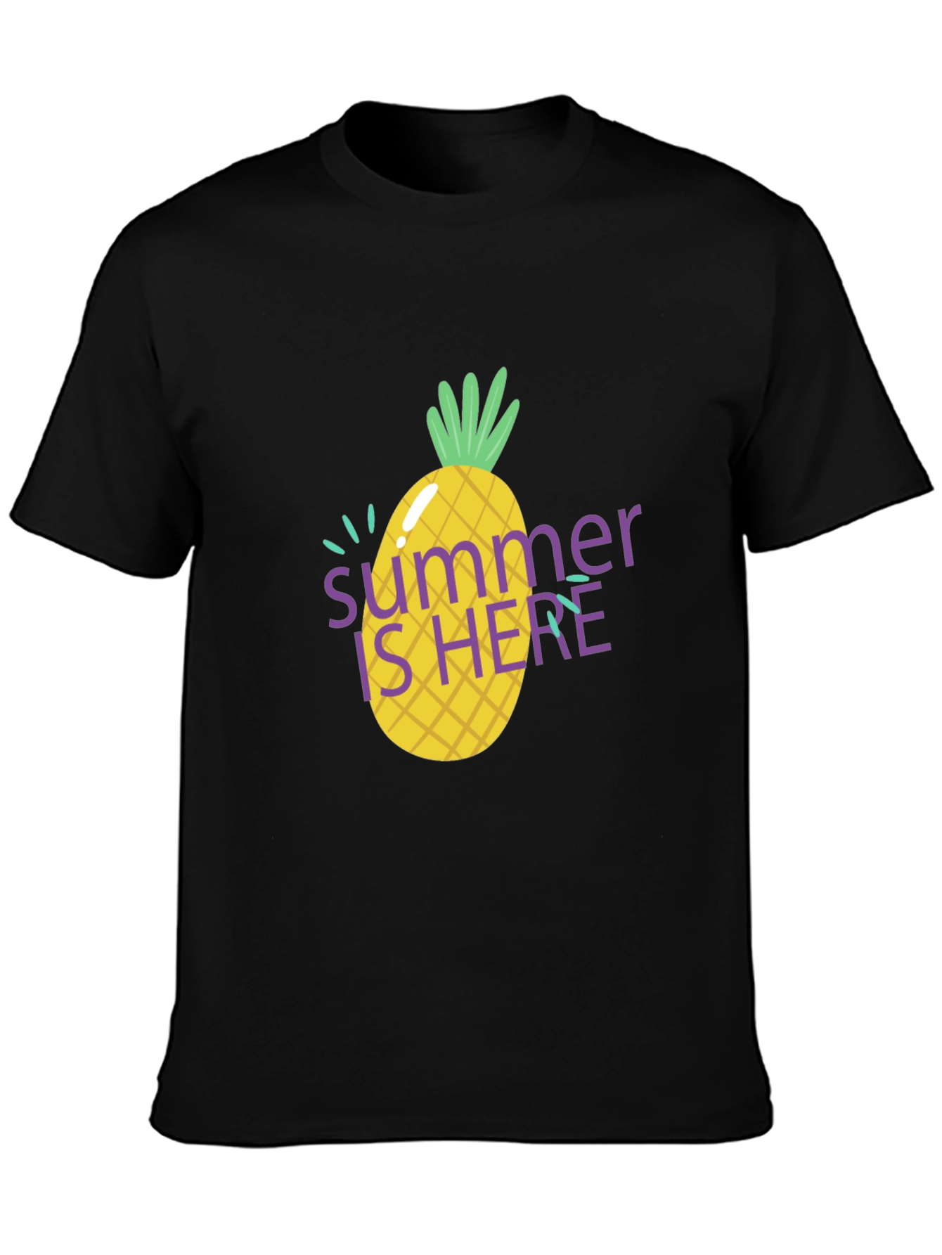 Summer is Here Pineapple Graphic T-Shirt