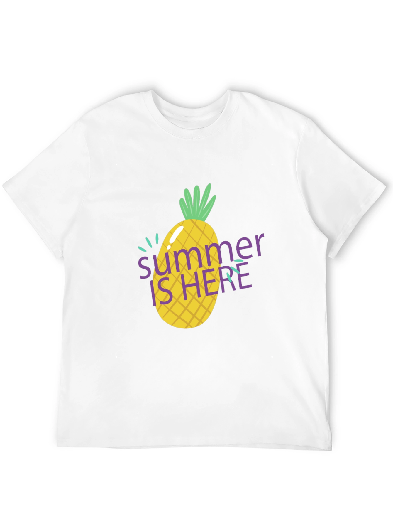 Summer is Here Pineapple Graphic T-Shirt