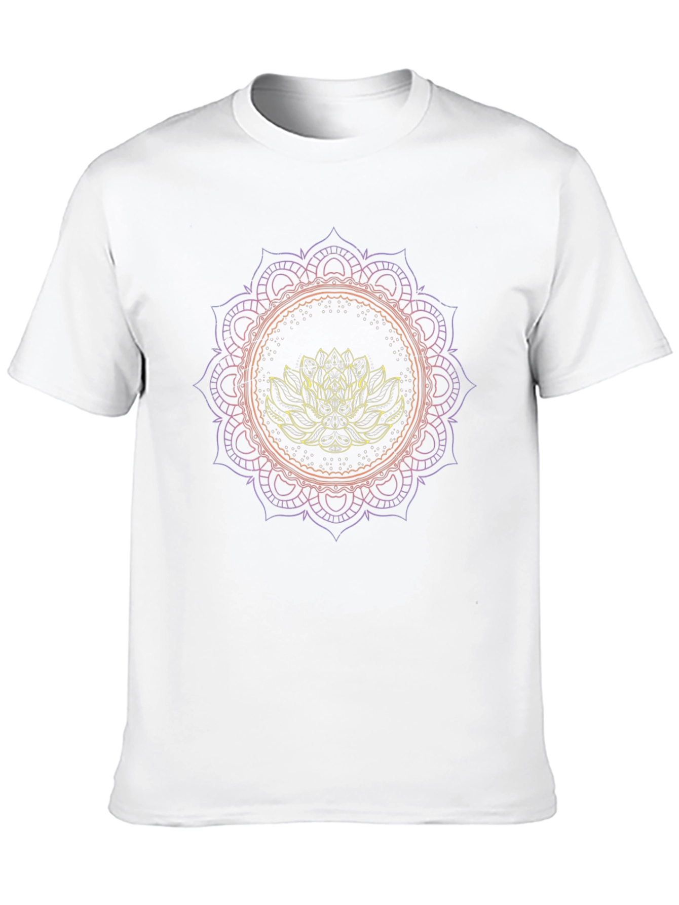 Lotus Mandala Graphic Black T-Shirt