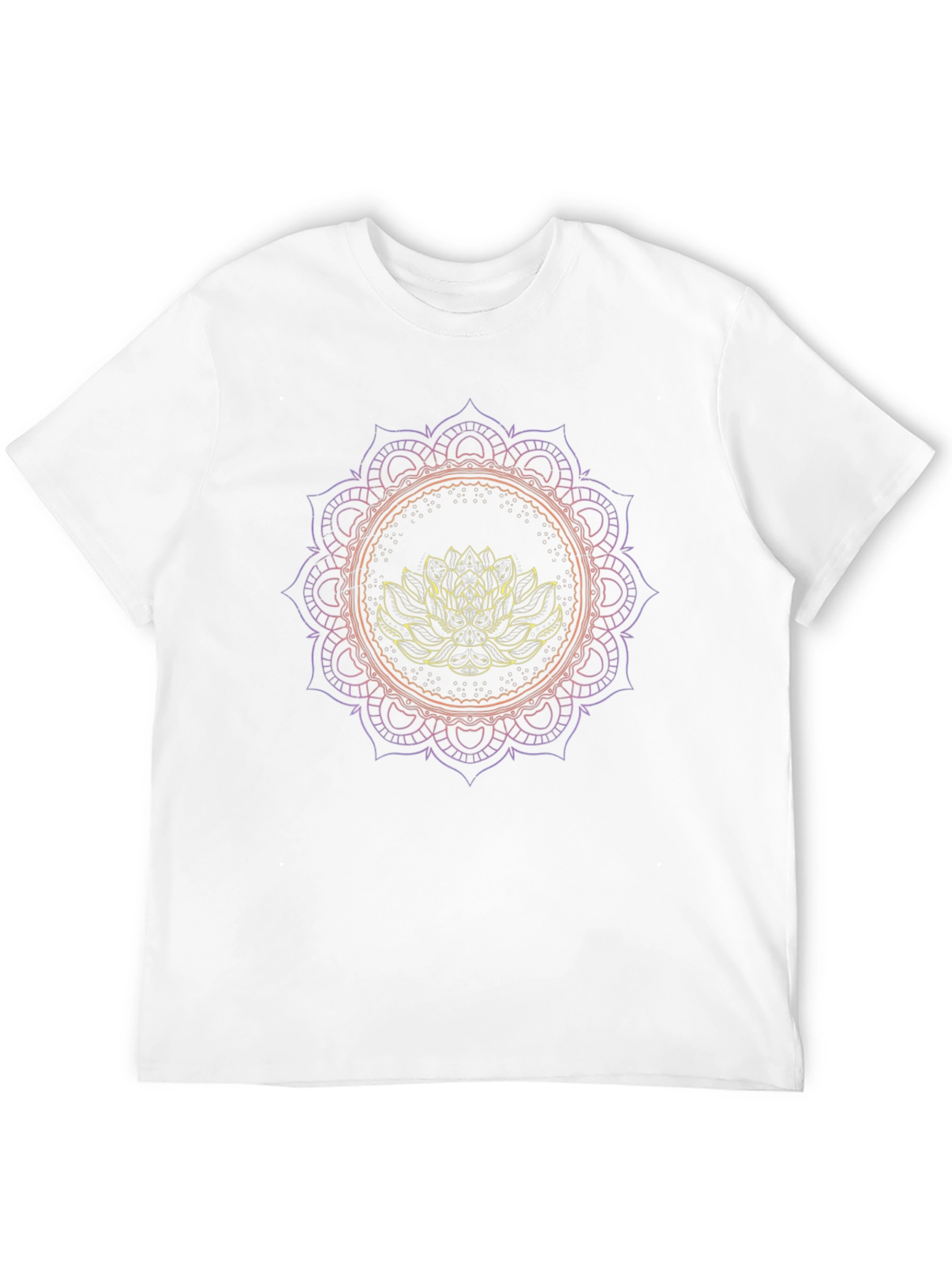 Lotus Mandala Graphic Black T-Shirt