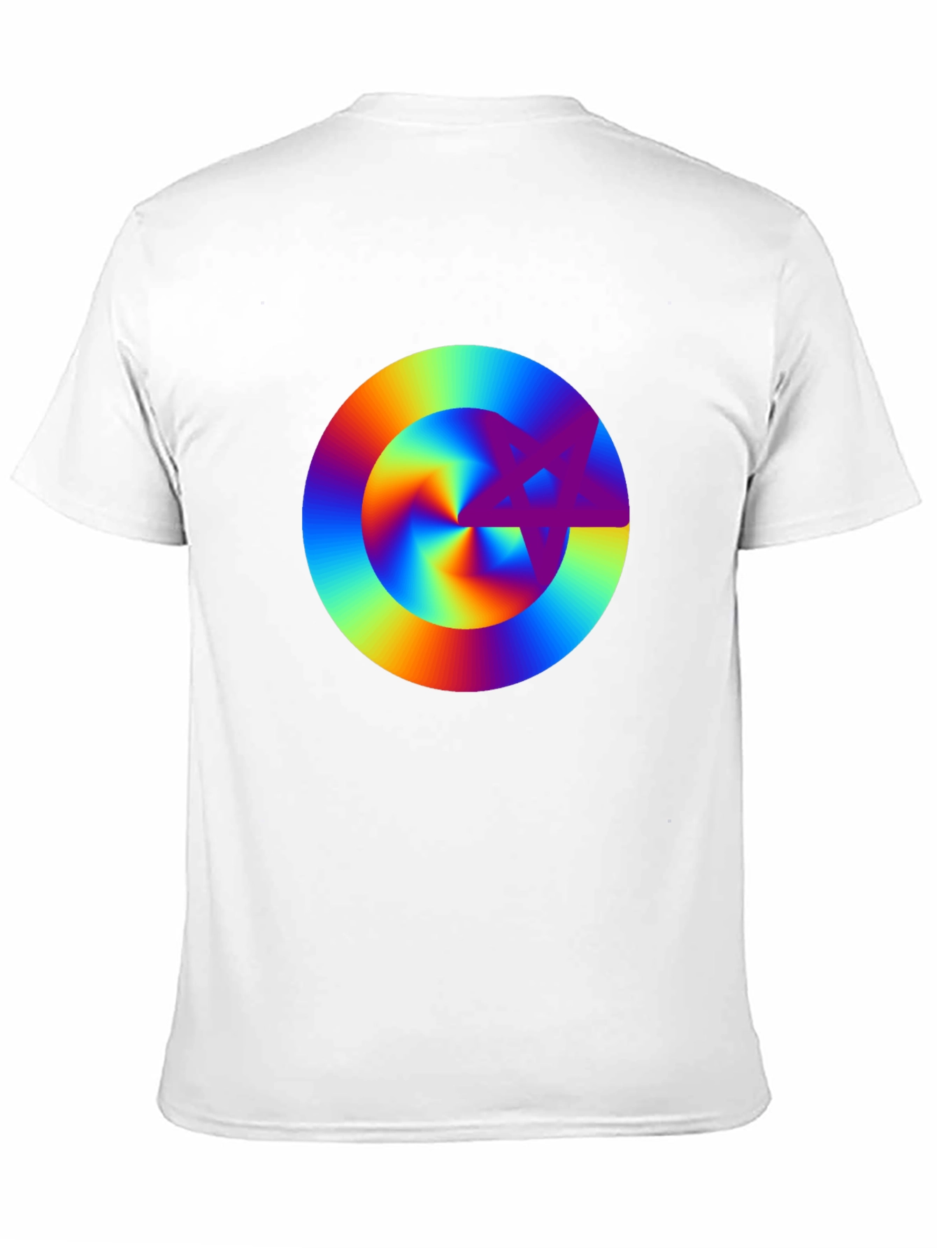 Rainbow Starburst Graphic Black T-Shirt