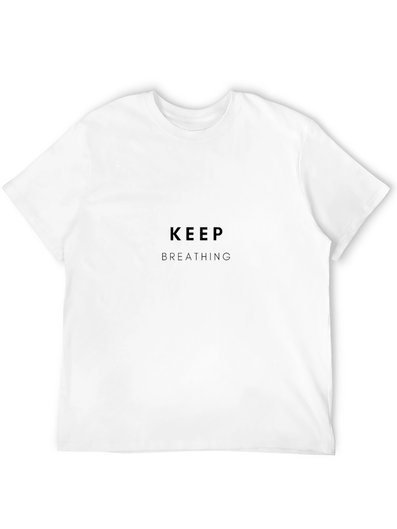 Keep Breathing Black T-Shirt - Minimalist Design