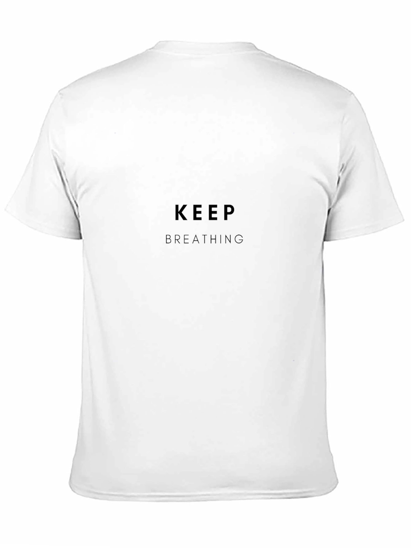 Keep Breathing Black T-Shirt - Minimalist Design