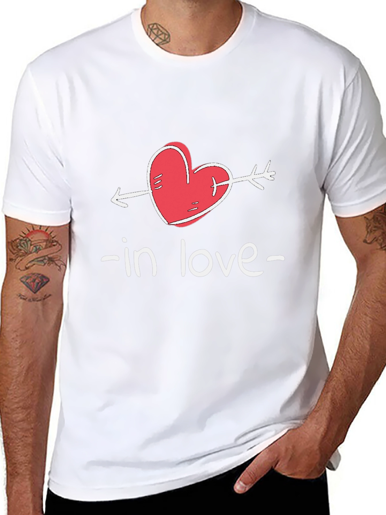 In Love Arrow Heart Valentines Day T-Shirt