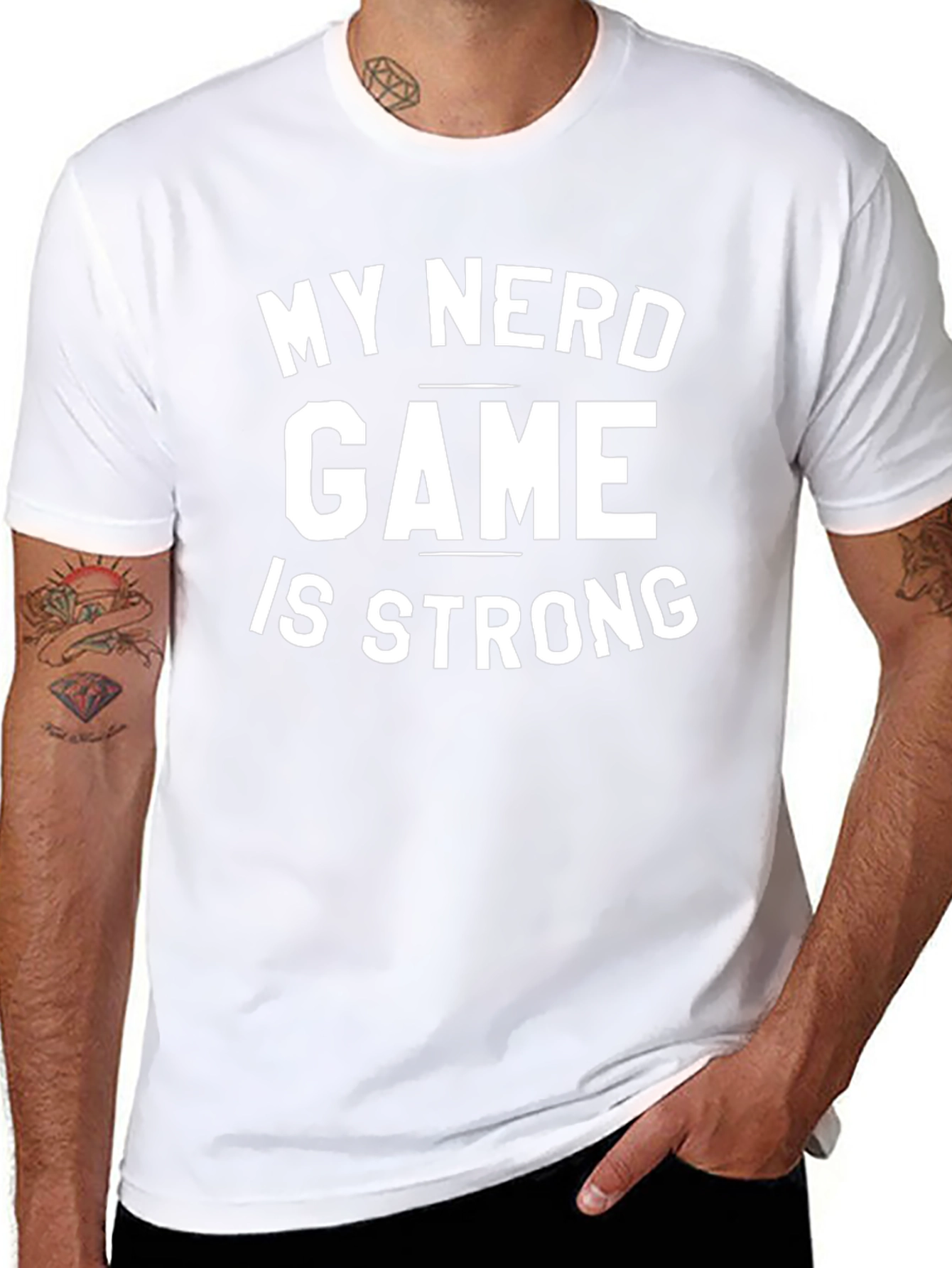 My Nerd Game Is Strong Black T-Shirt