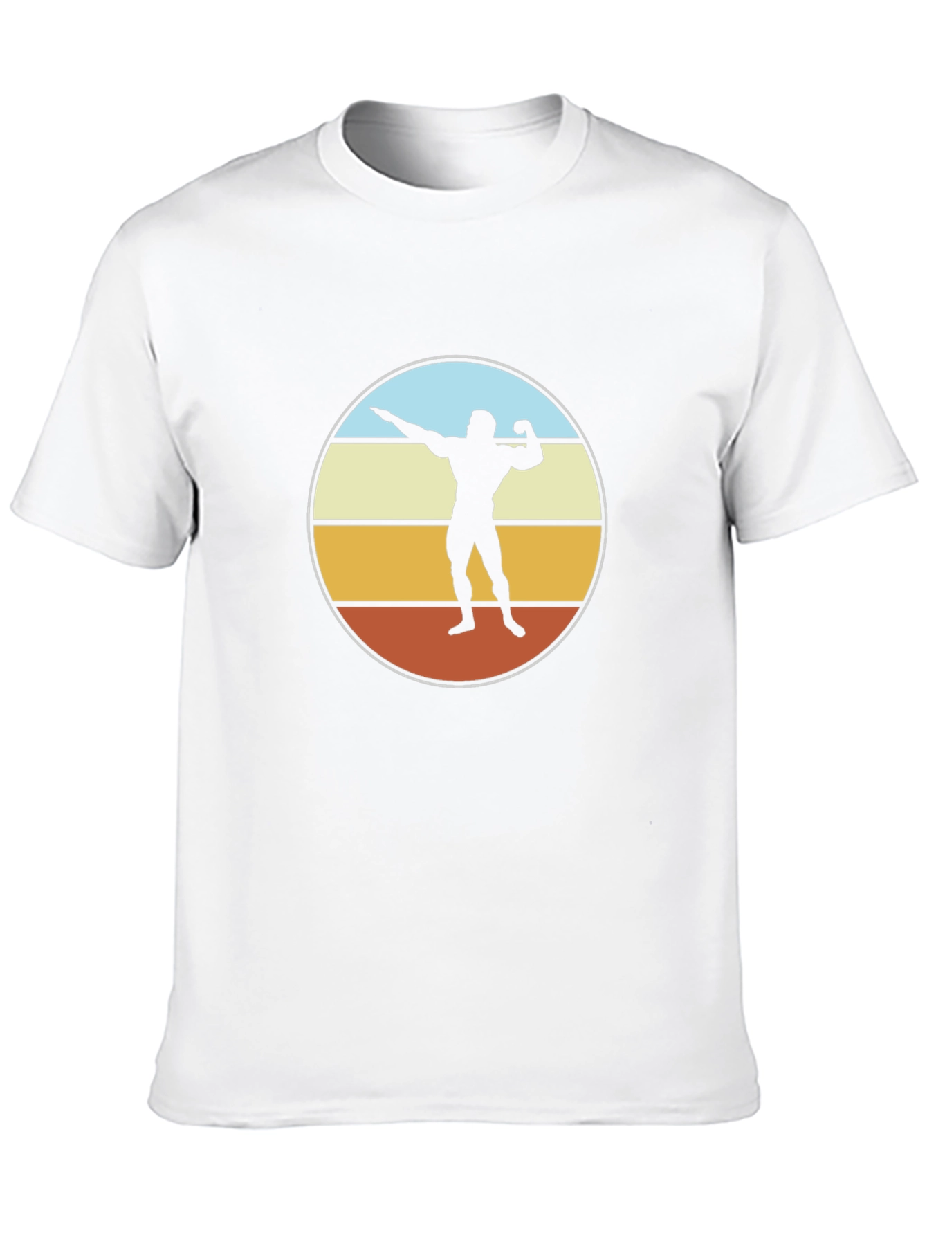 Retro Bodybuilder Graphic Tee - Black