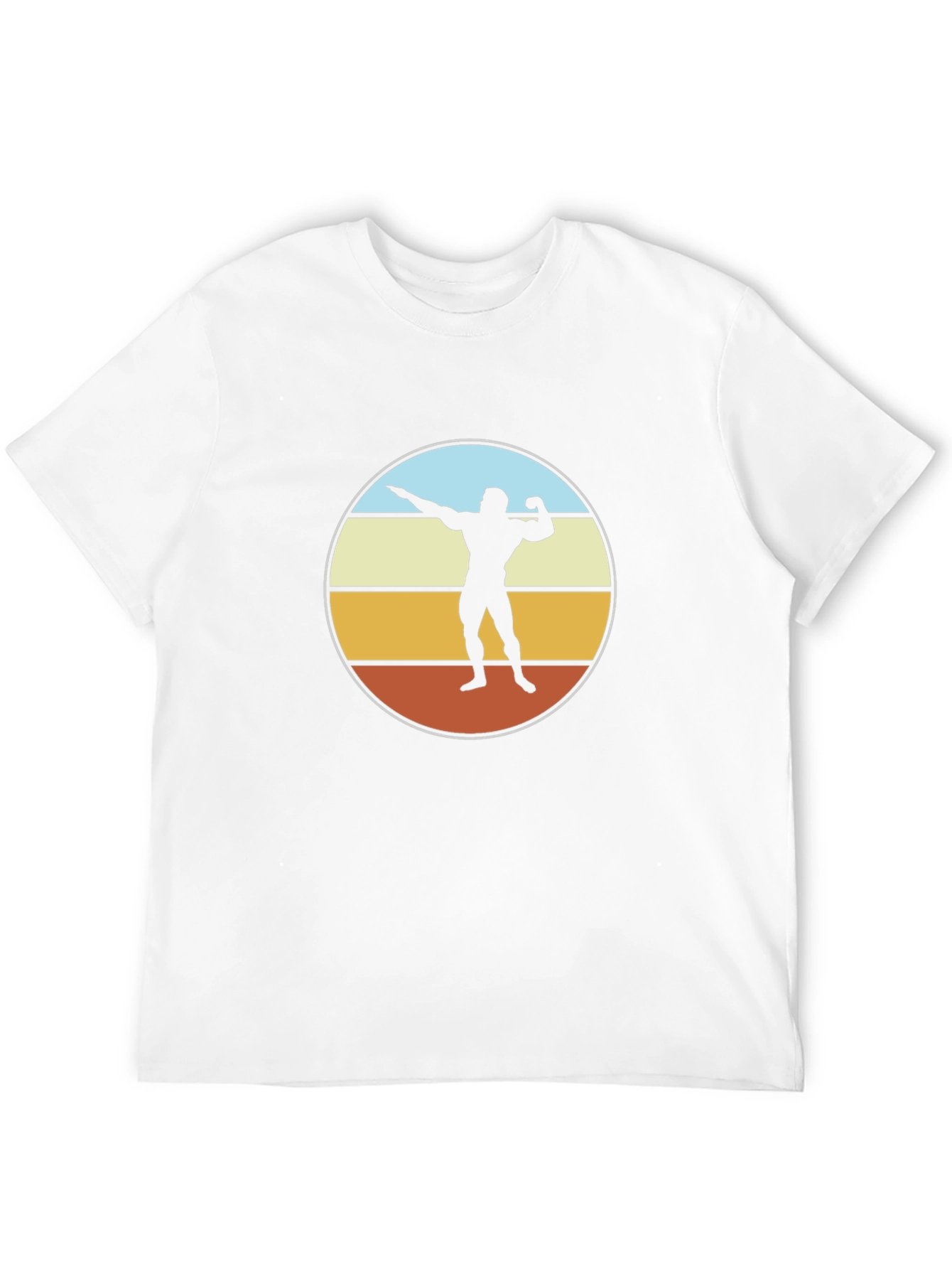 Retro Bodybuilder Graphic Tee - Black