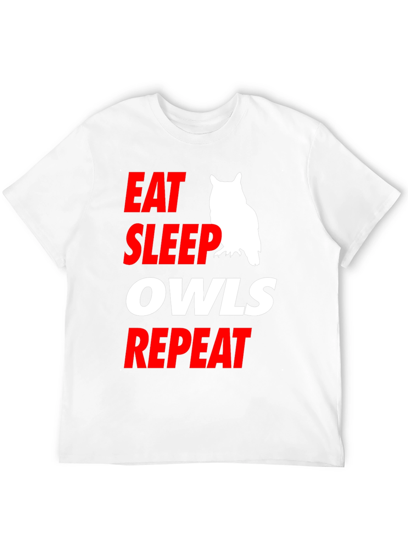 Eat Sleep Owls Repeat Graphic Tee