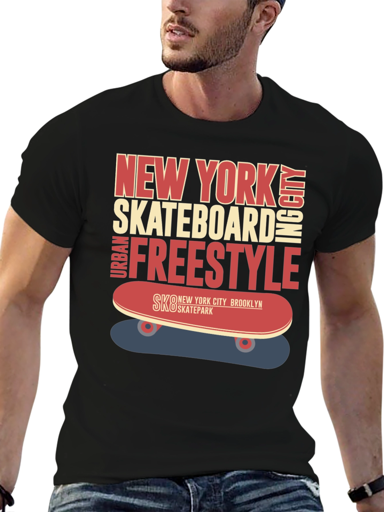New York Skateboard Freestyle Graphic T-Shirt