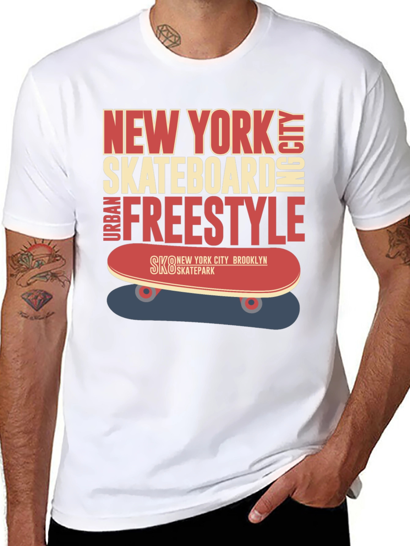New York Skateboard Freestyle Graphic T-Shirt