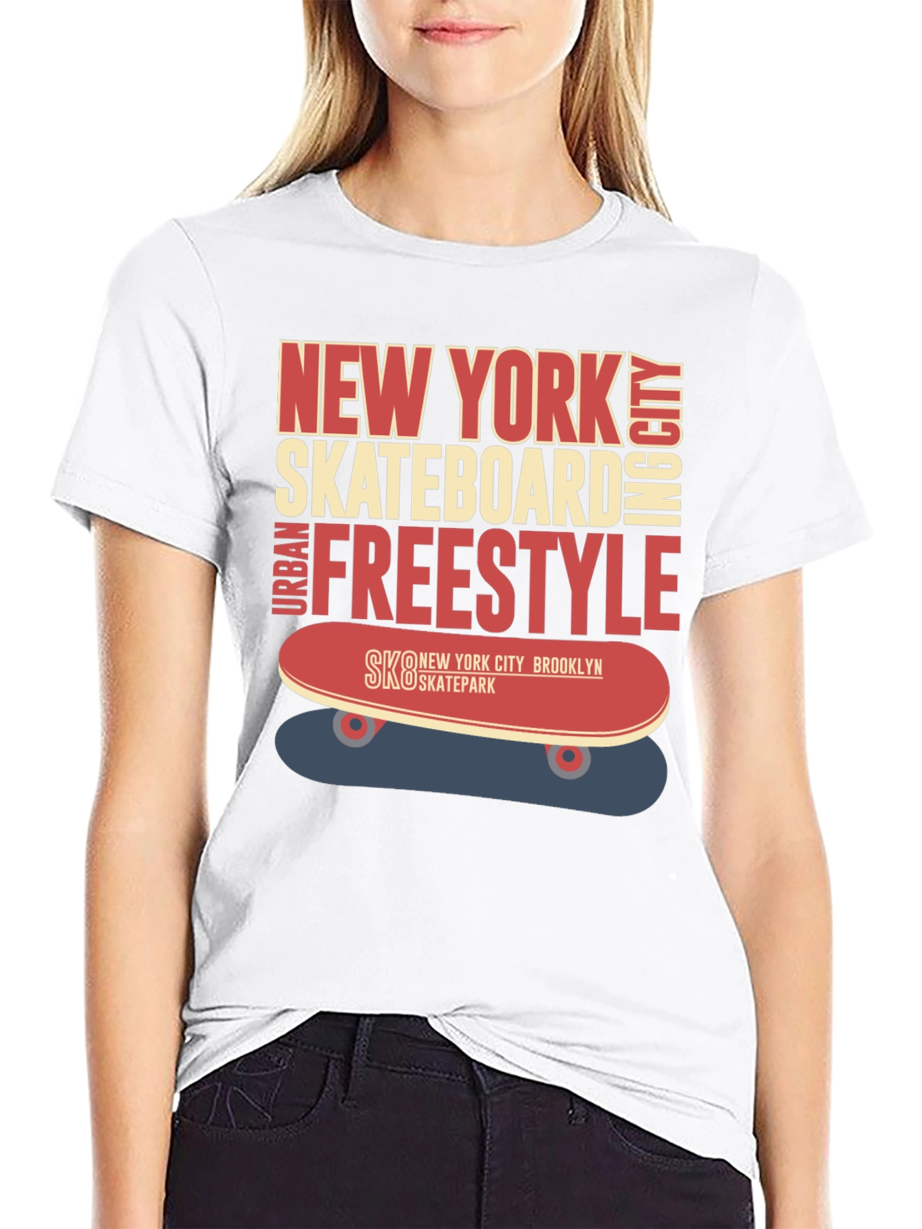 New York Skateboard Freestyle Graphic T-Shirt