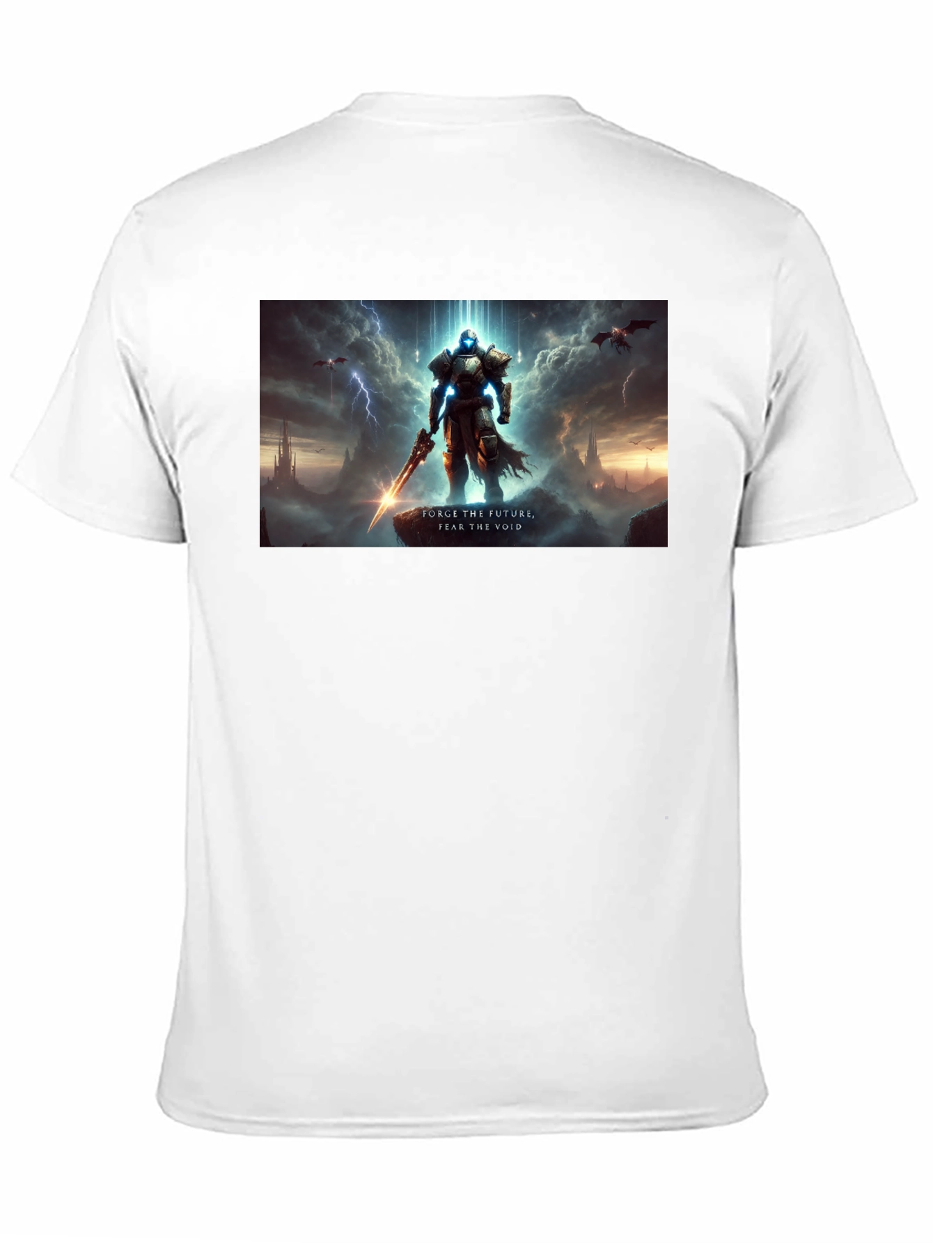 Futuristic Knight T-Shirt - Face the Void!