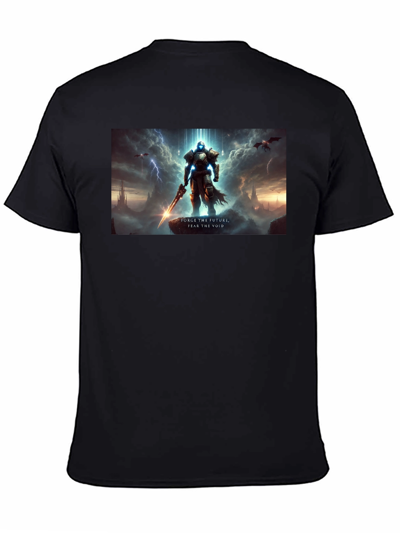 Futuristic Knight T-Shirt - Face the Void!