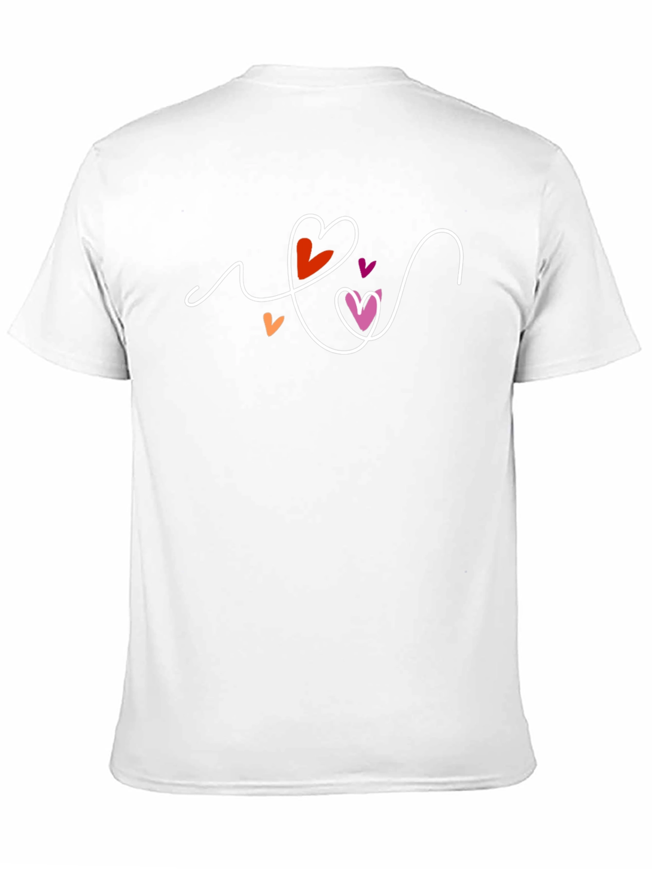 Lesbian Pride Heart Graphic Black T-Shirt