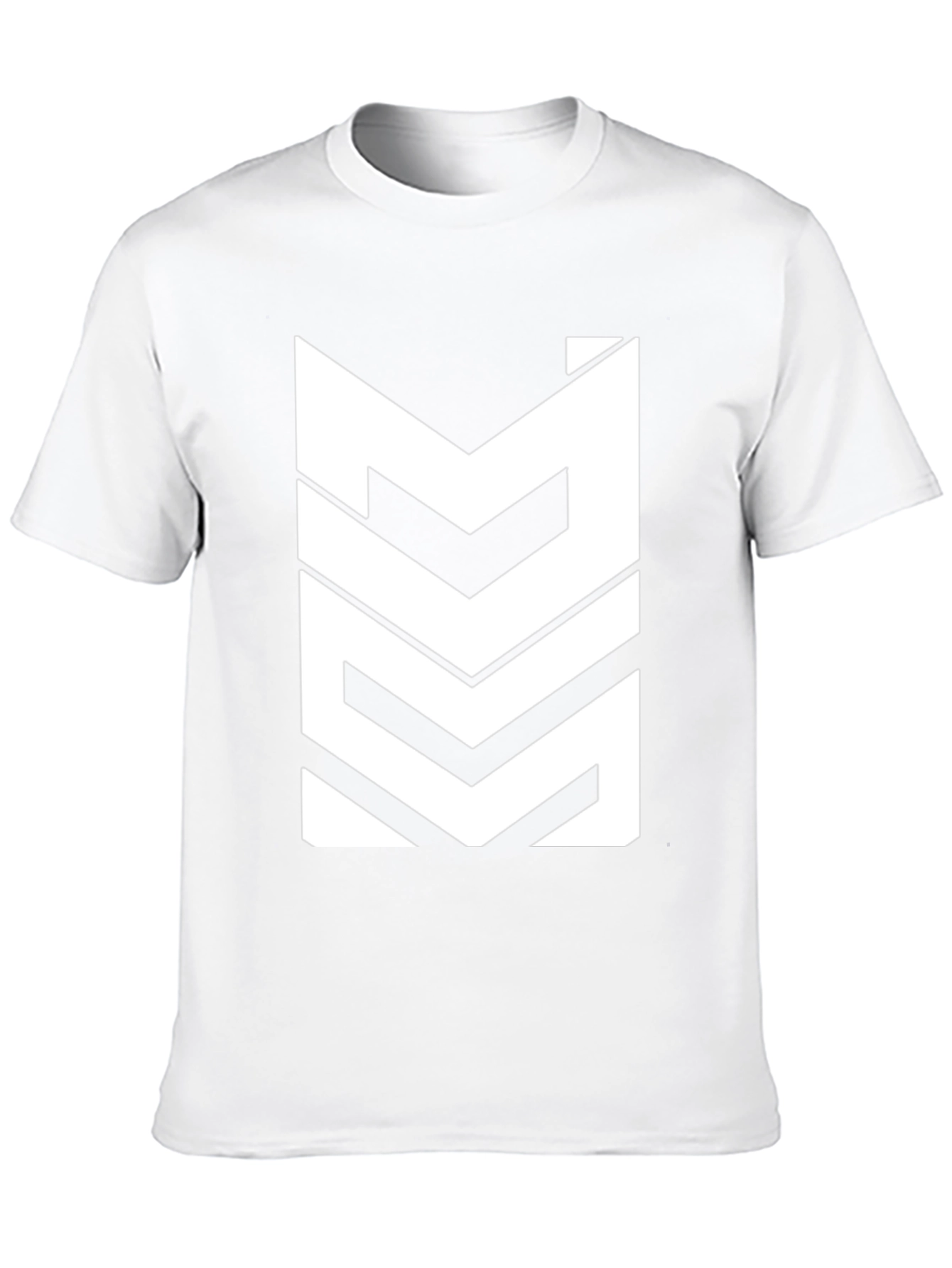 Modern White Graphic Print Black T-Shirt
