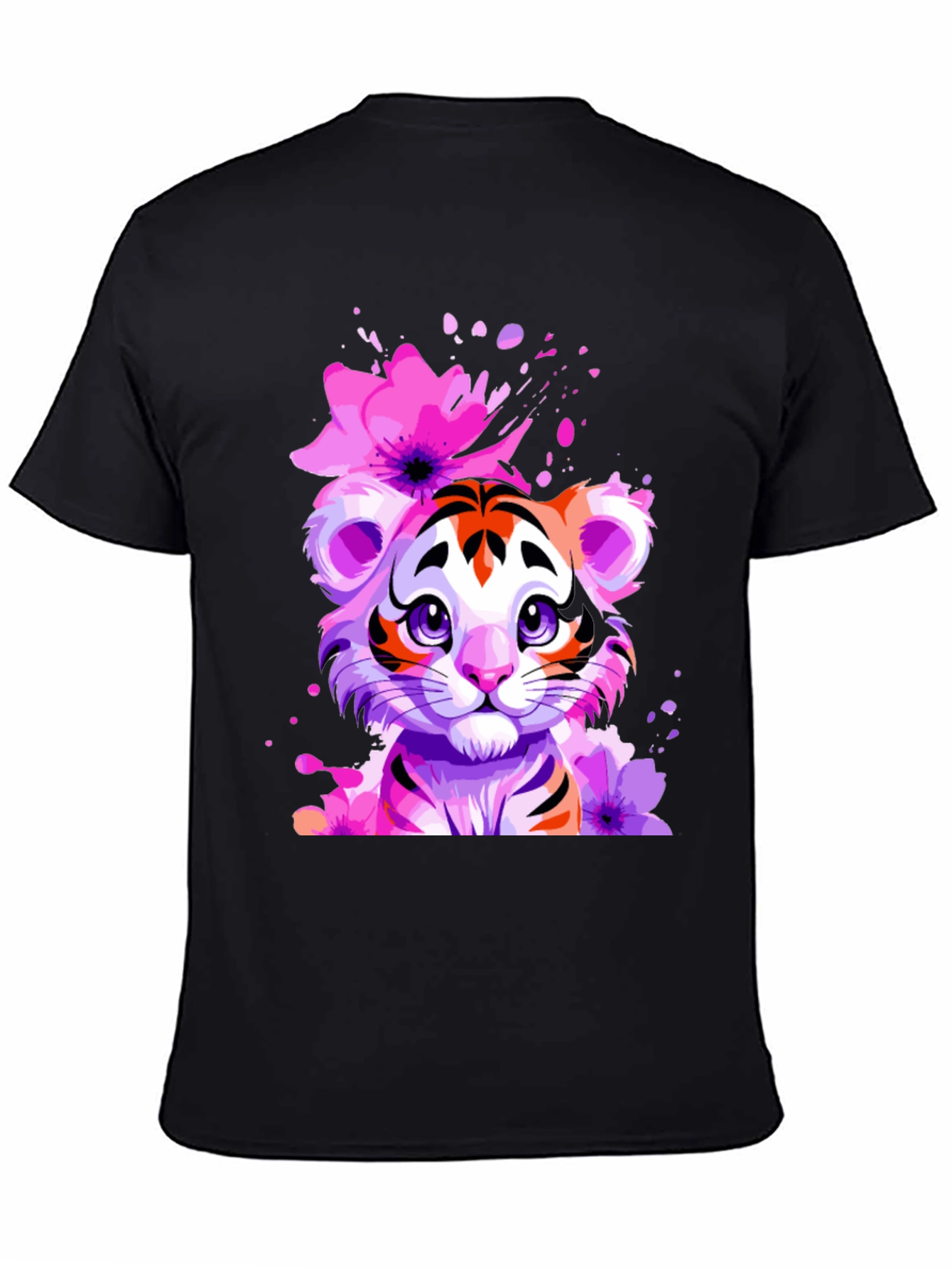 Floral Tiger Graphic Tee - Unique Design