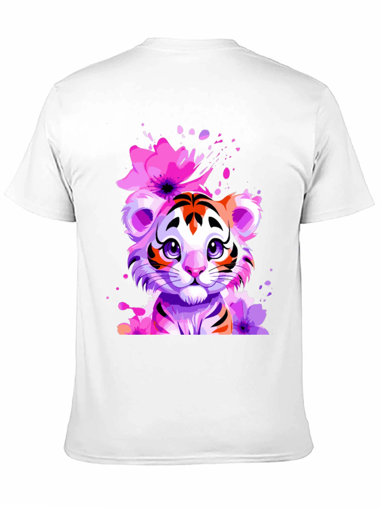 Floral Tiger Graphic Tee - Unique Design