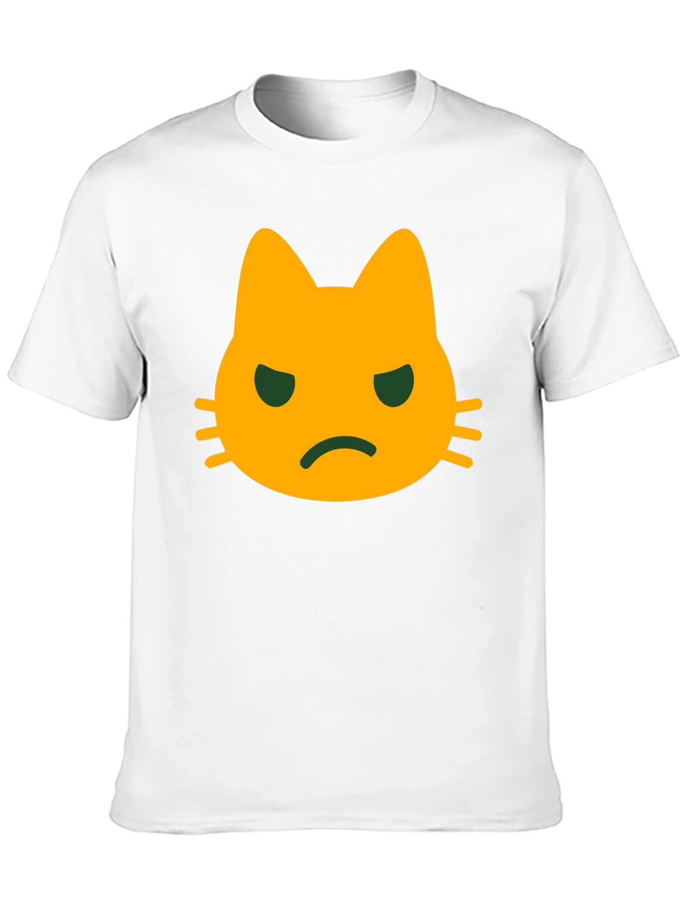 Grumpy Cat Face T-Shirt - Black Cotton Tee