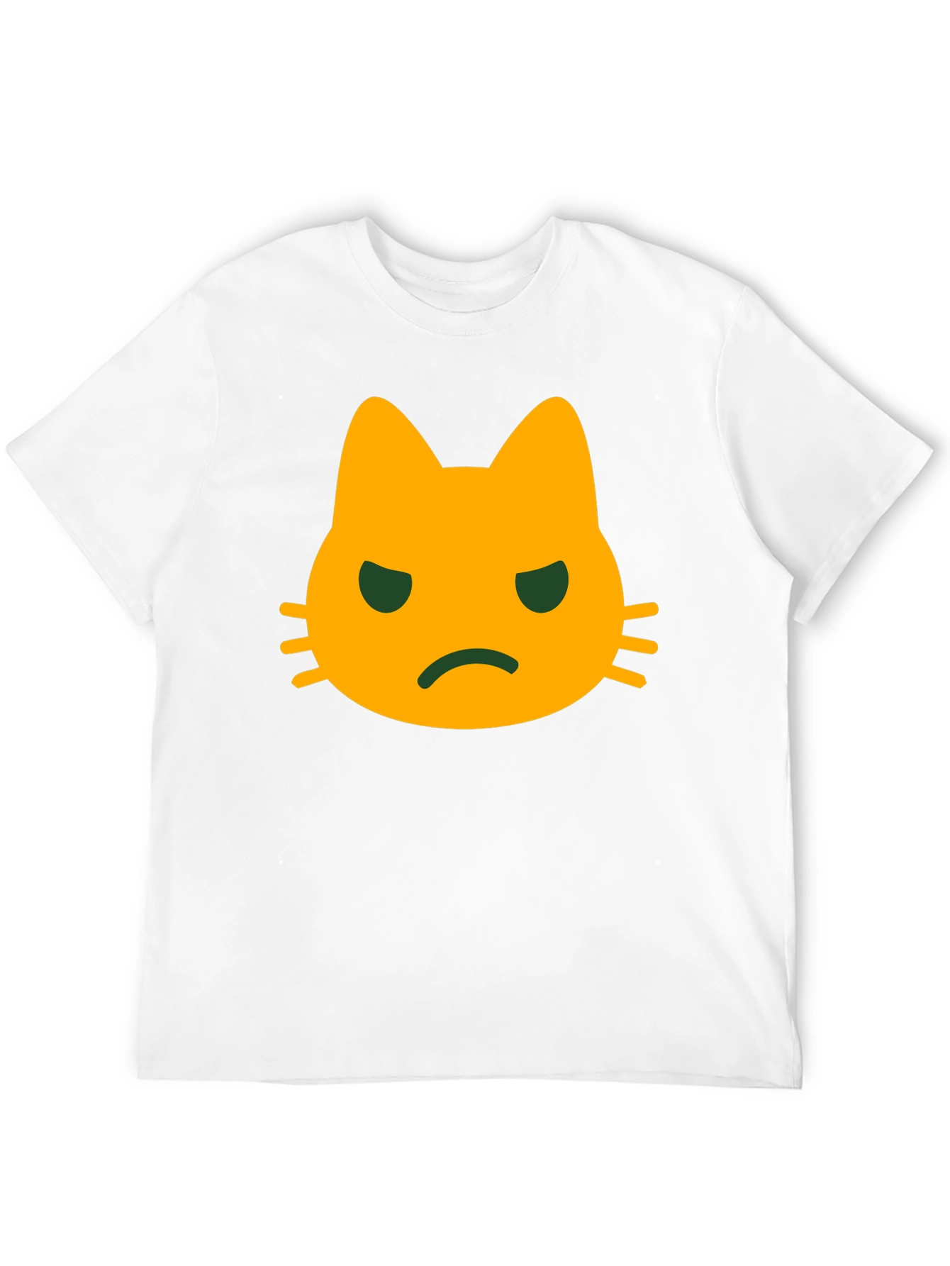 Grumpy Cat Face T-Shirt - Black Cotton Tee