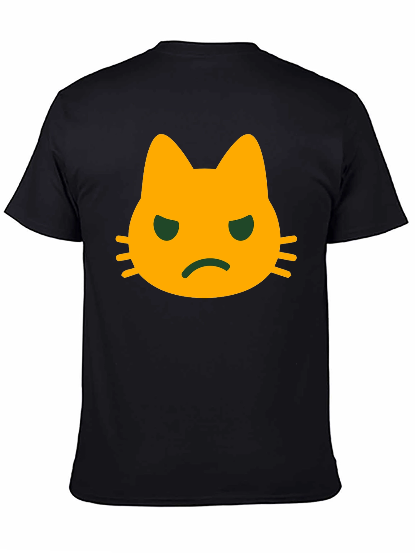 Grumpy Cat Face T-Shirt - Black Cotton Tee