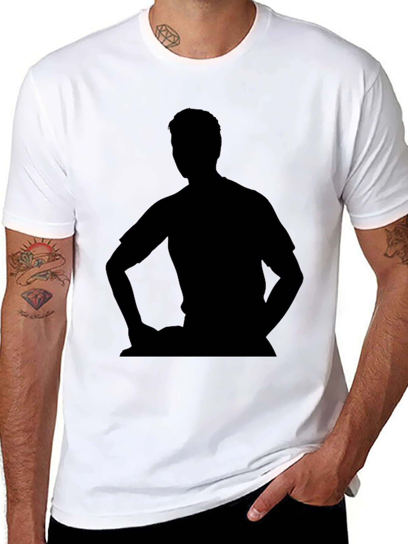 Silhouette Graphic Tee - Premium Black T-Shirt