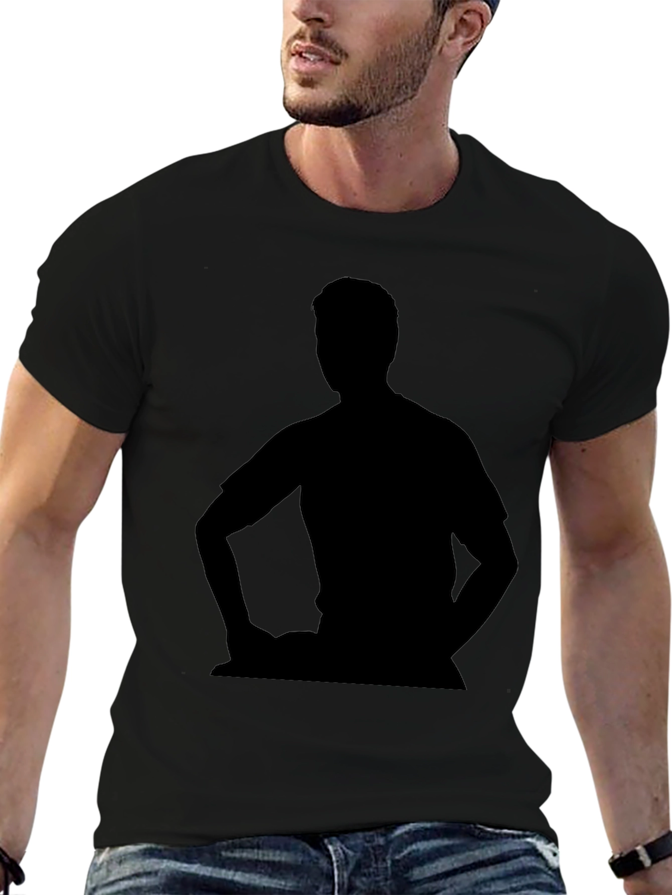 Silhouette Graphic Tee - Premium Black T-Shirt