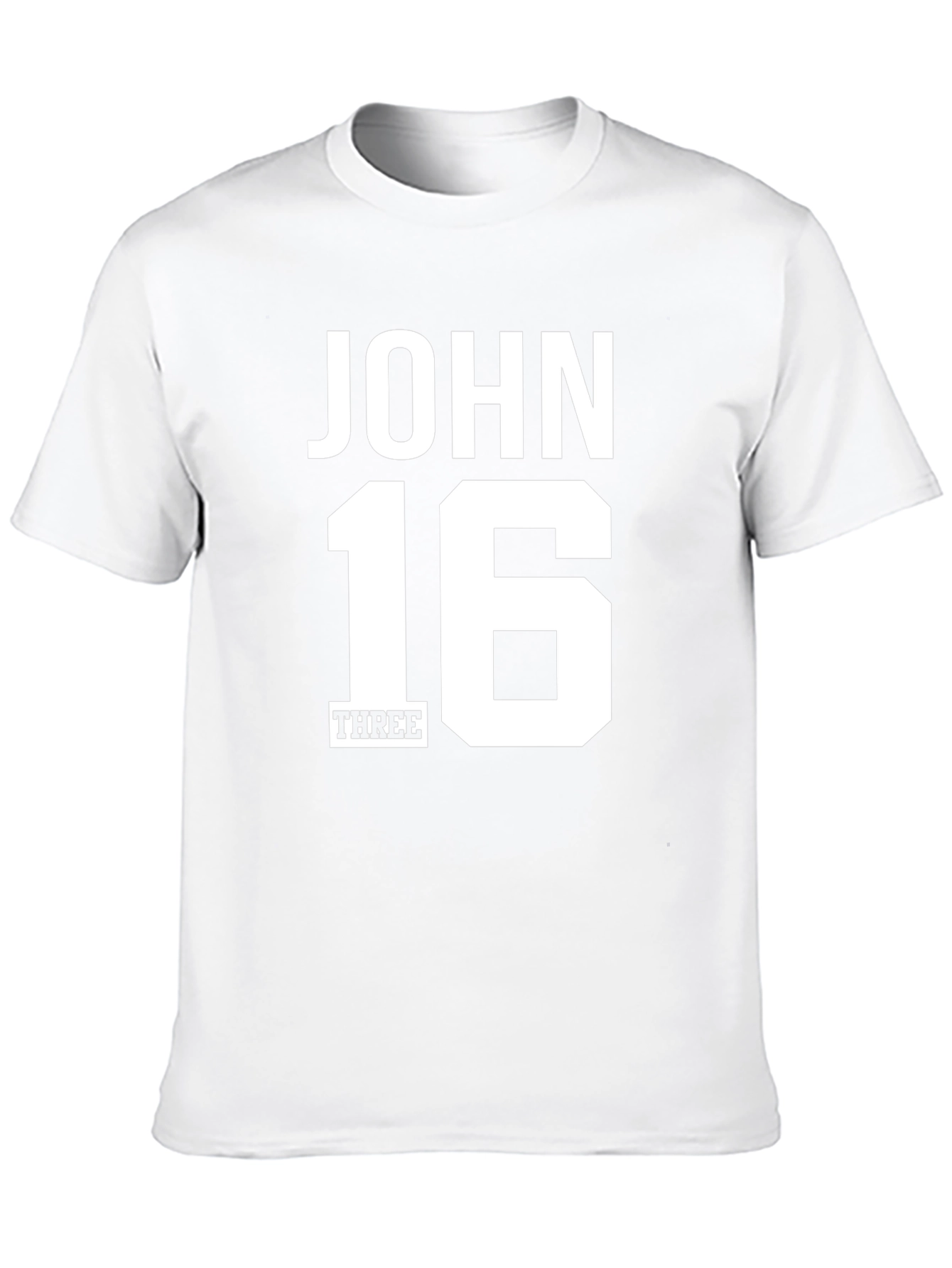 John 16 Three Graphic T-Shirt - Black Cotton Tee