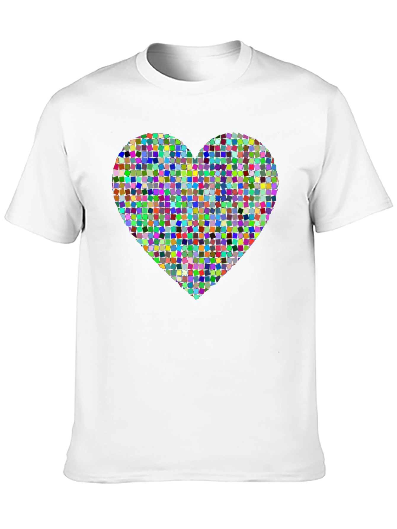 Pixel Heart Graphic Tee - Modern Black T-Shirt