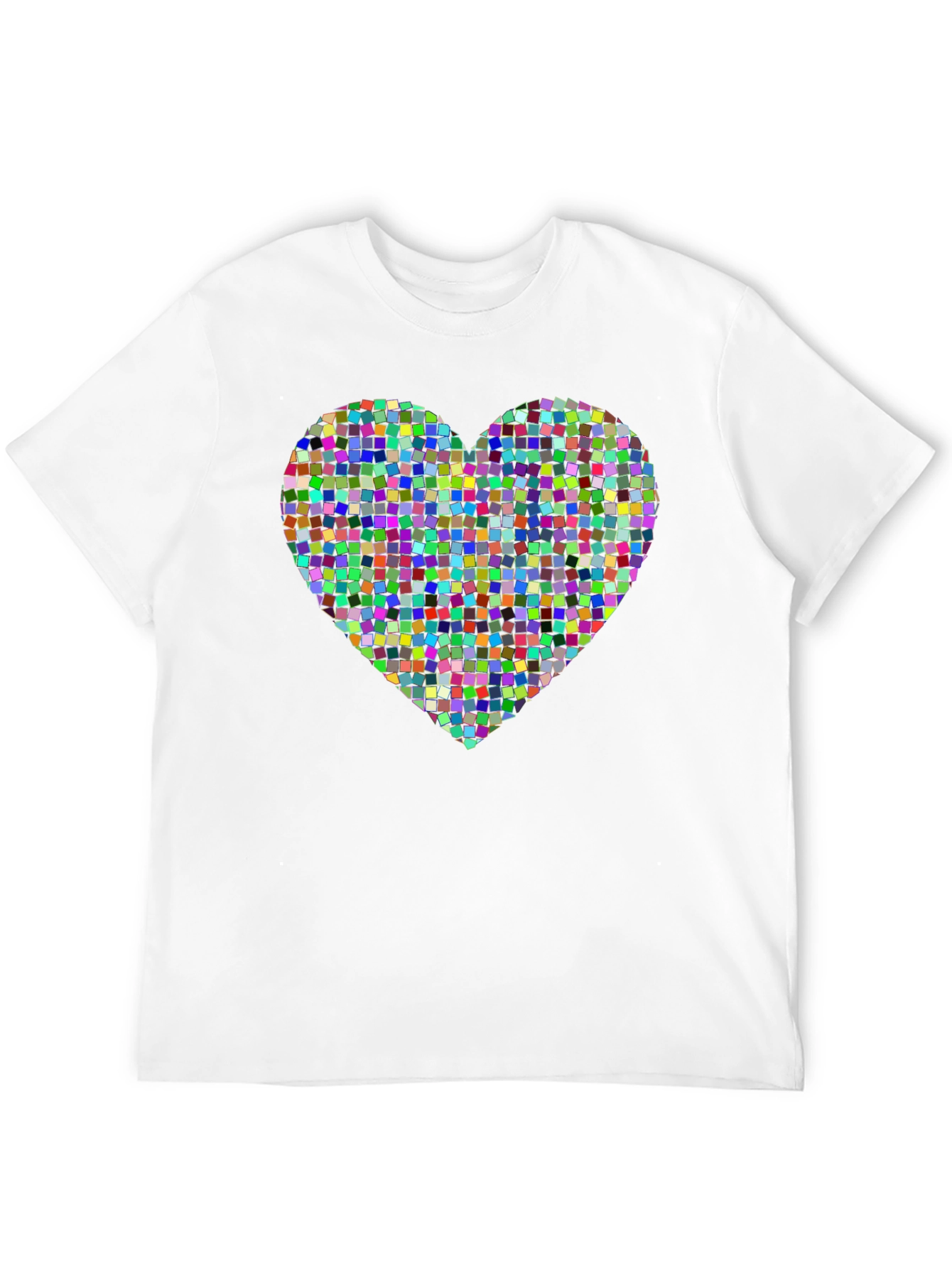 Pixel Heart Graphic Tee - Modern Black T-Shirt