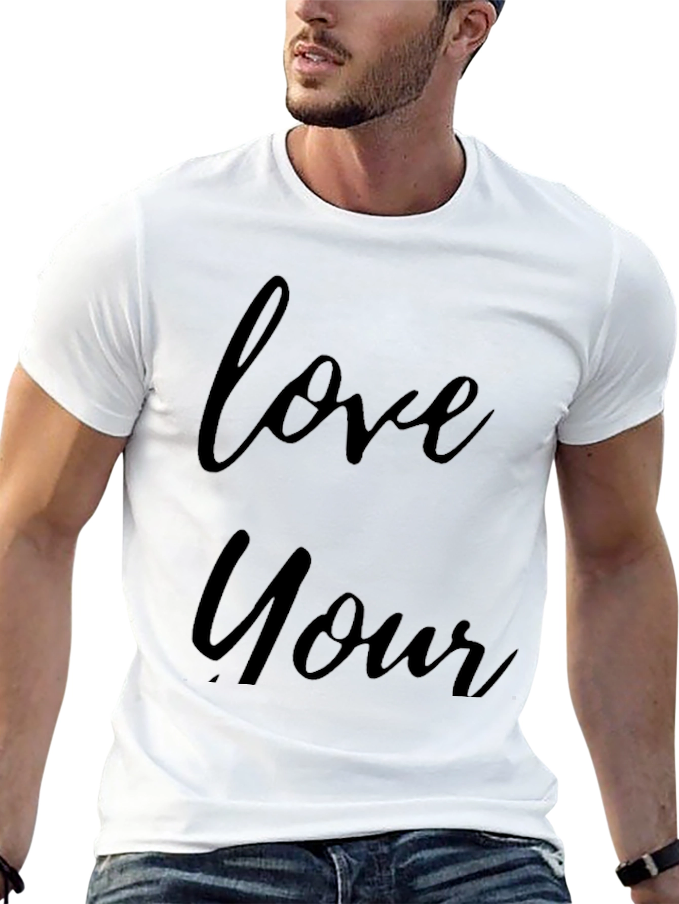 Love Yourself Black Graphic T-Shirt
