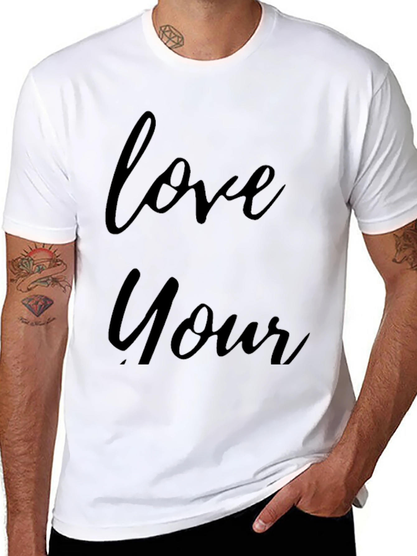 Love Yourself Black Graphic T-Shirt