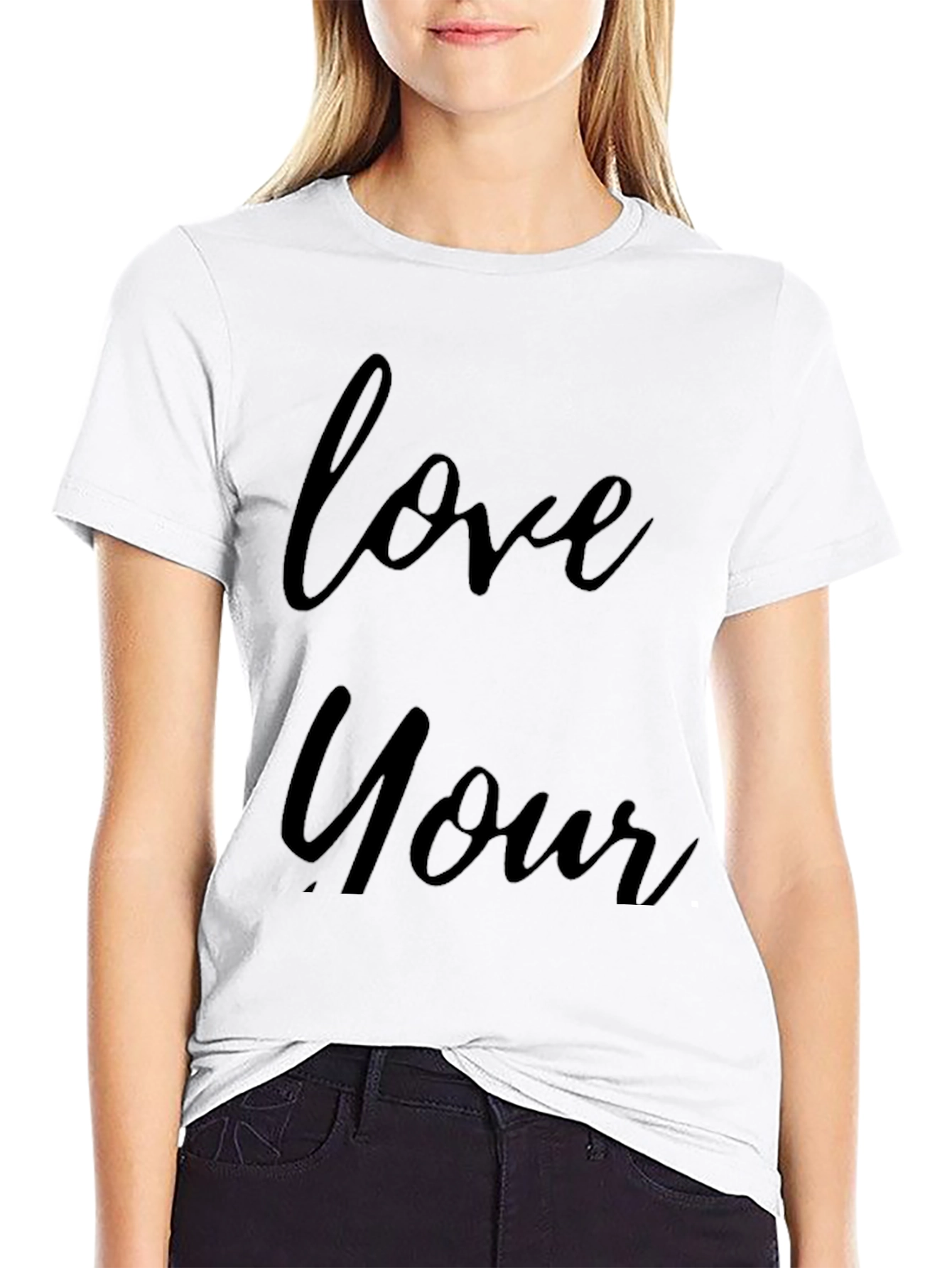 Love Yourself Black Graphic T-Shirt