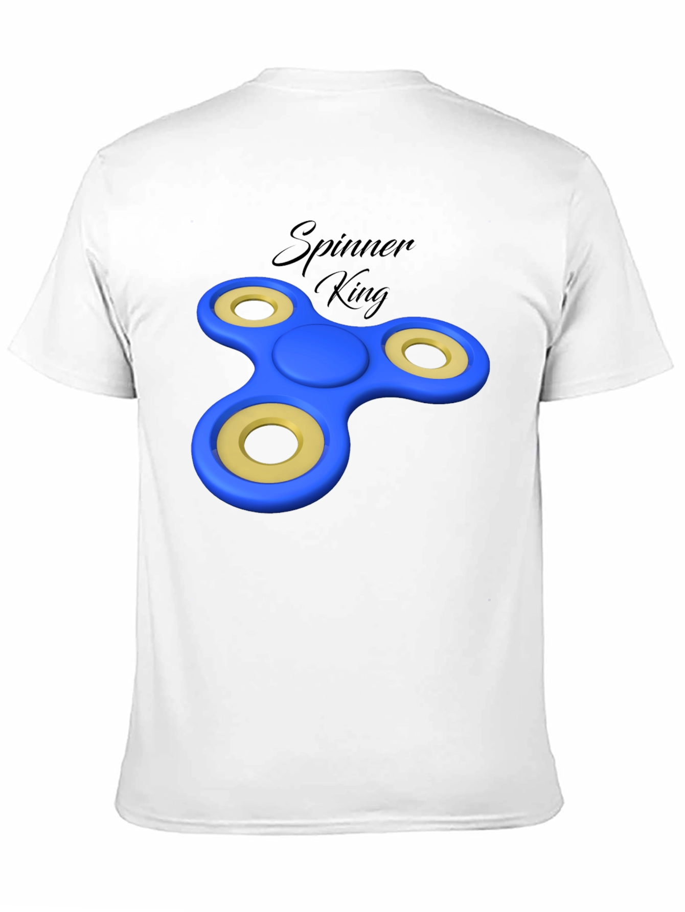 Spinner King Black Graphic Tee - Fun Design