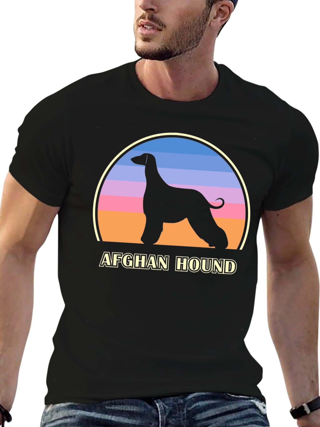 Afghan Hound Silhouette Graphic Tee