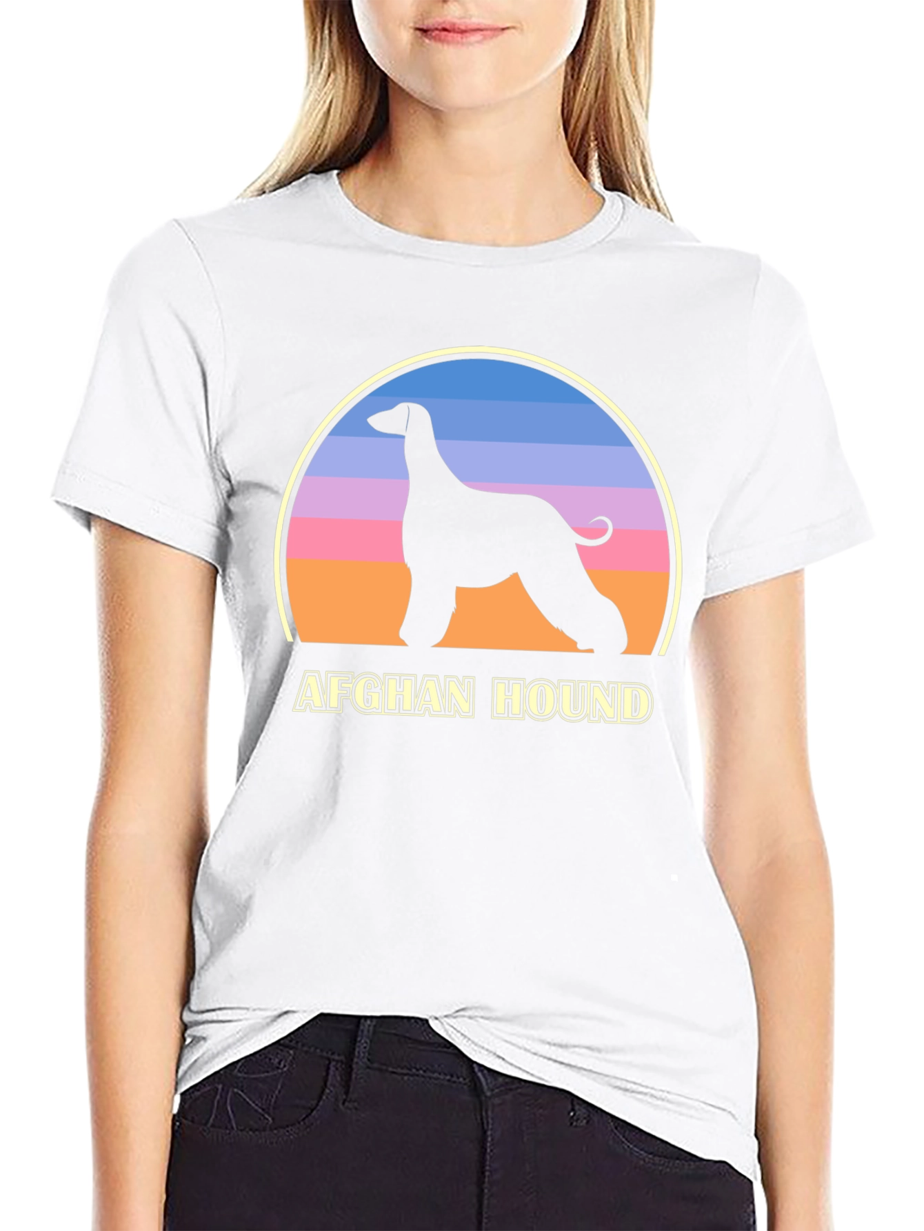 Afghan Hound Silhouette Graphic Tee