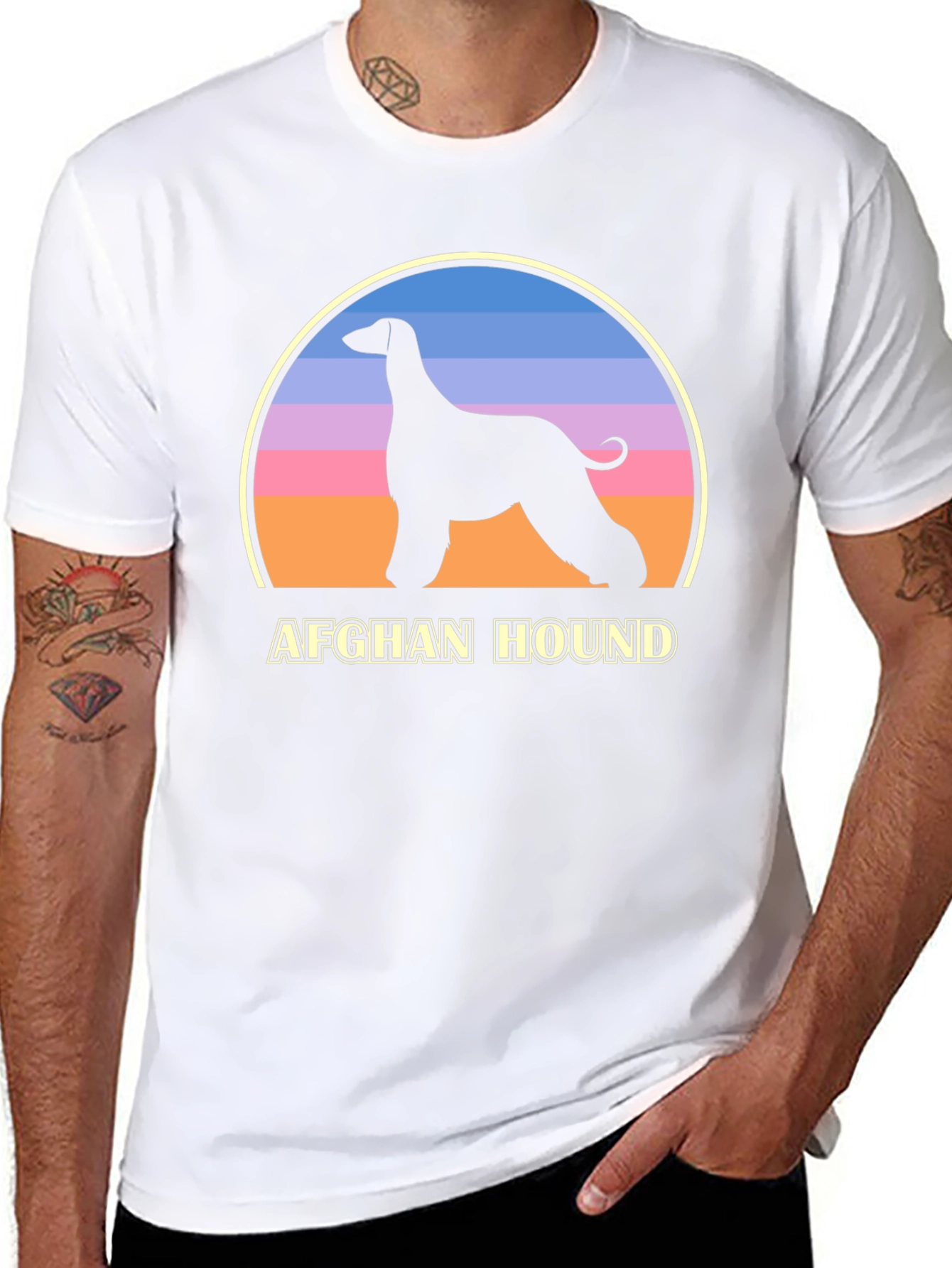 Afghan Hound Silhouette Graphic Tee