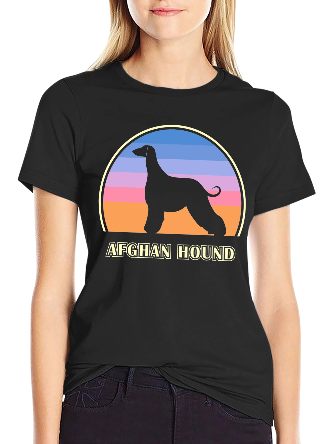 Afghan Hound Silhouette Graphic Tee