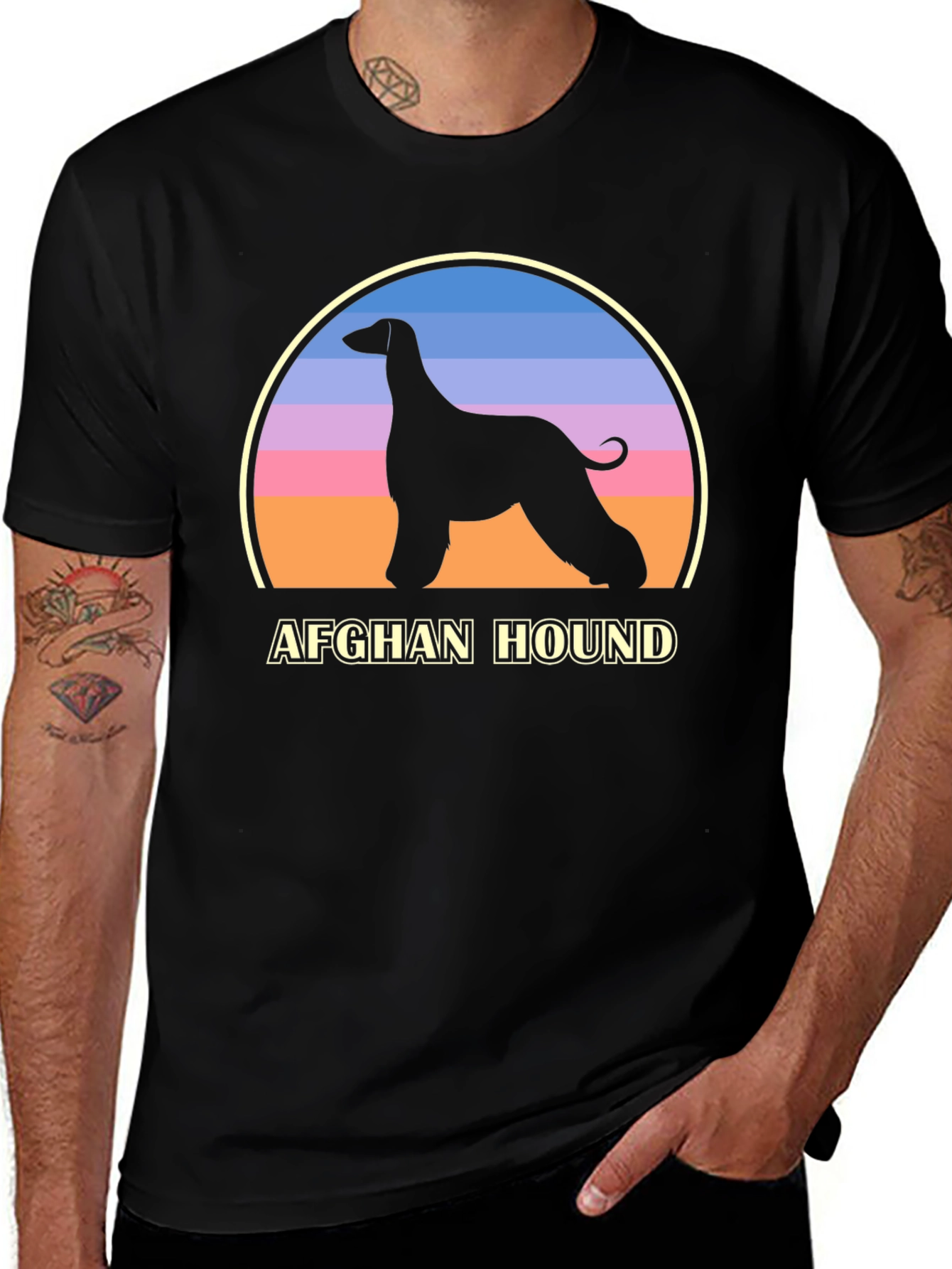 Afghan Hound Silhouette Graphic Tee