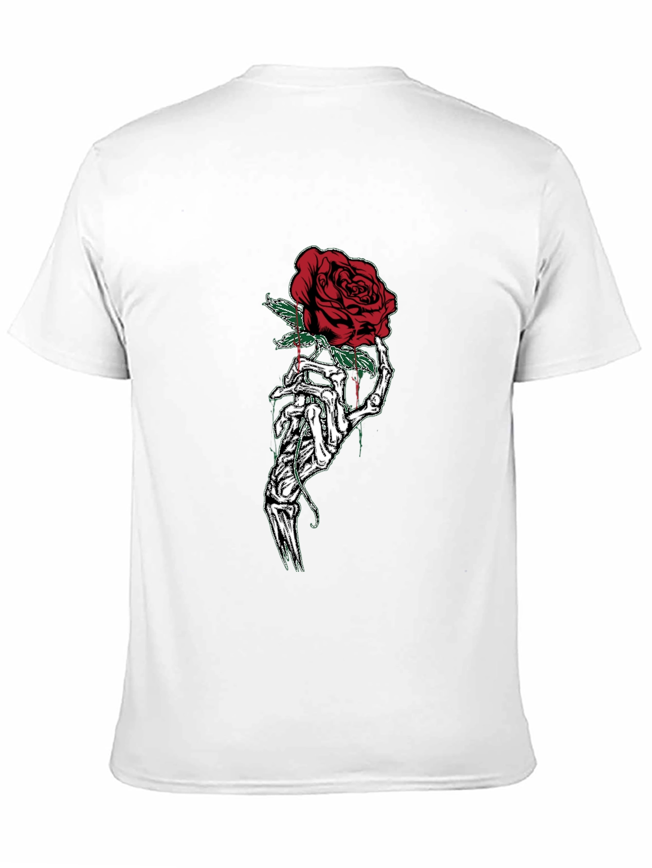 Skeleton Hand Rose Graphic T-Shirt
