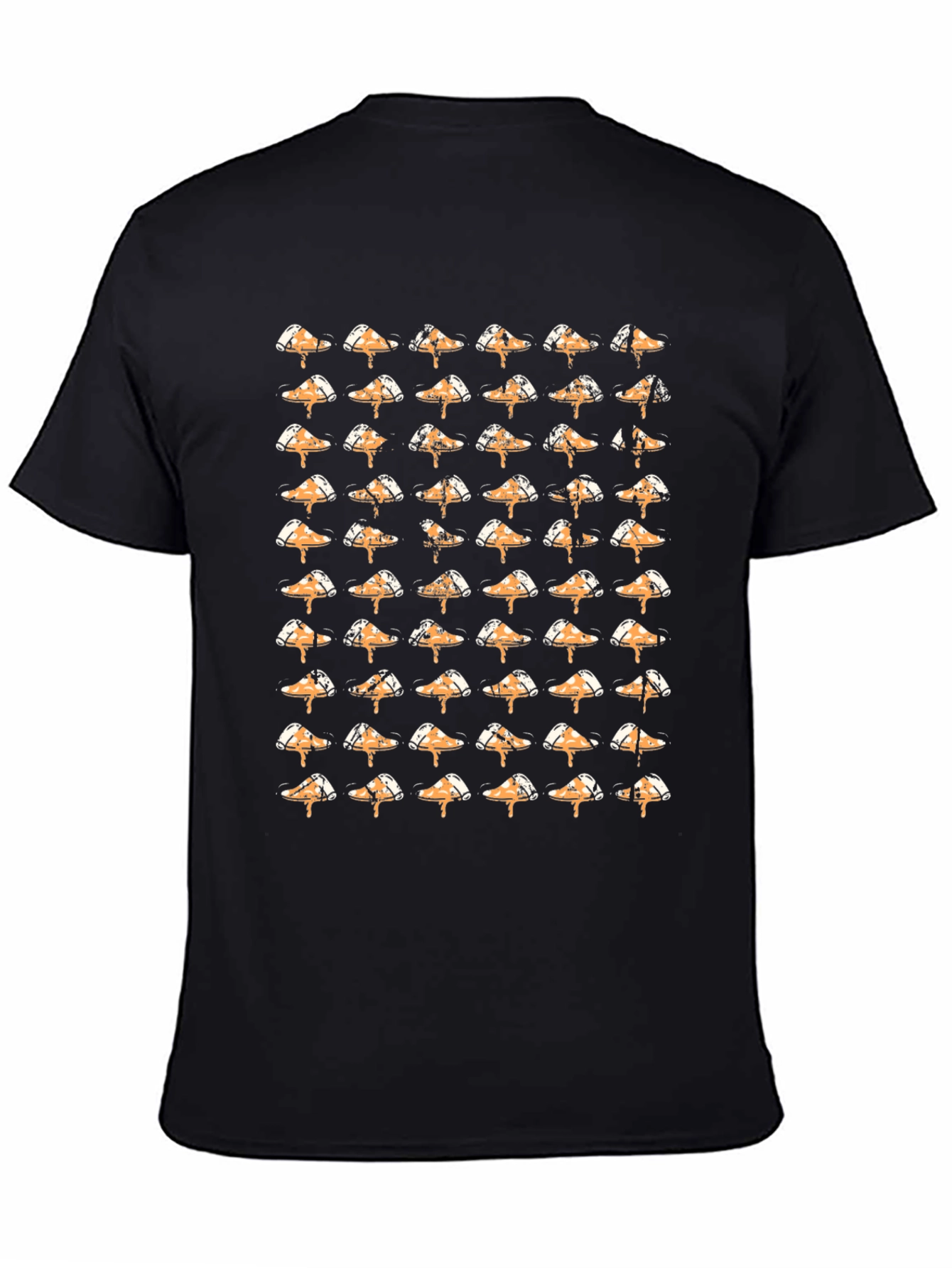 Pizza Slice T-Shirt - Unique Pattern Black Tee