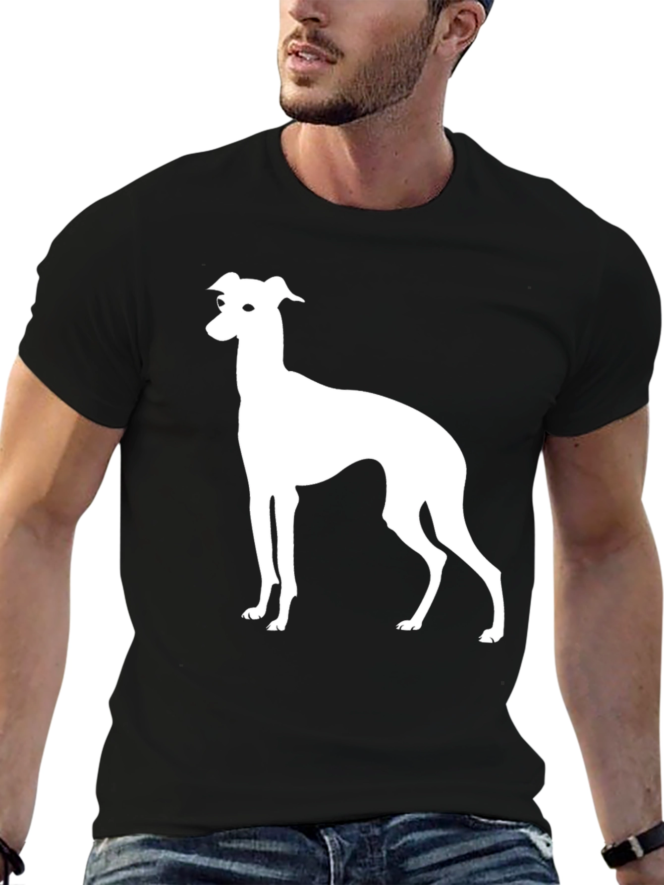 Dog Silhouette T-Shirt - Stylish Casual Wear