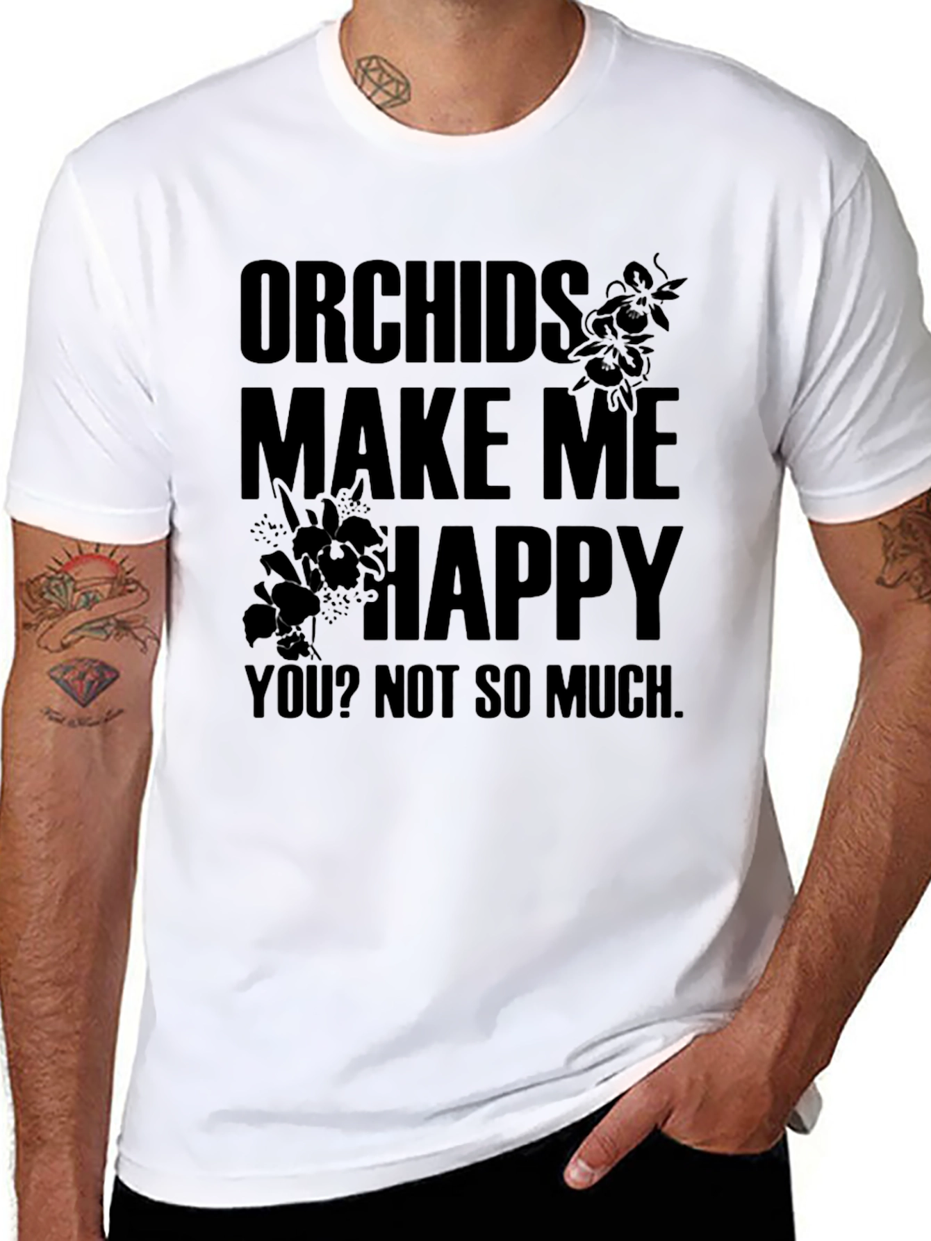Orchids Make Me Happy Graphic Tee