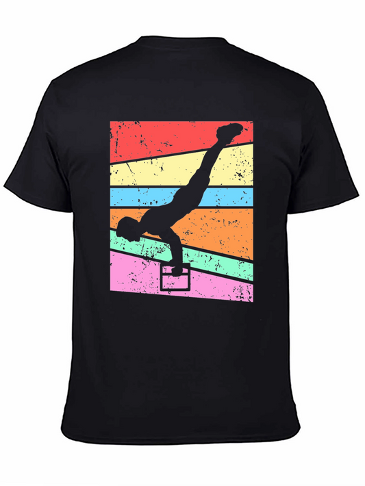 Gymnast Handstand T-Shirt - Retro Fitness Tee