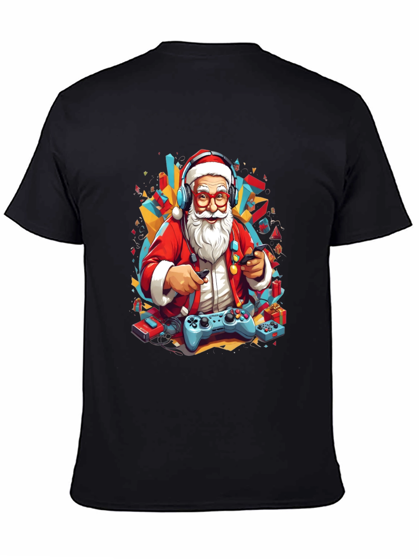 Gaming Santa T-Shirt - Holiday Gamer Style
