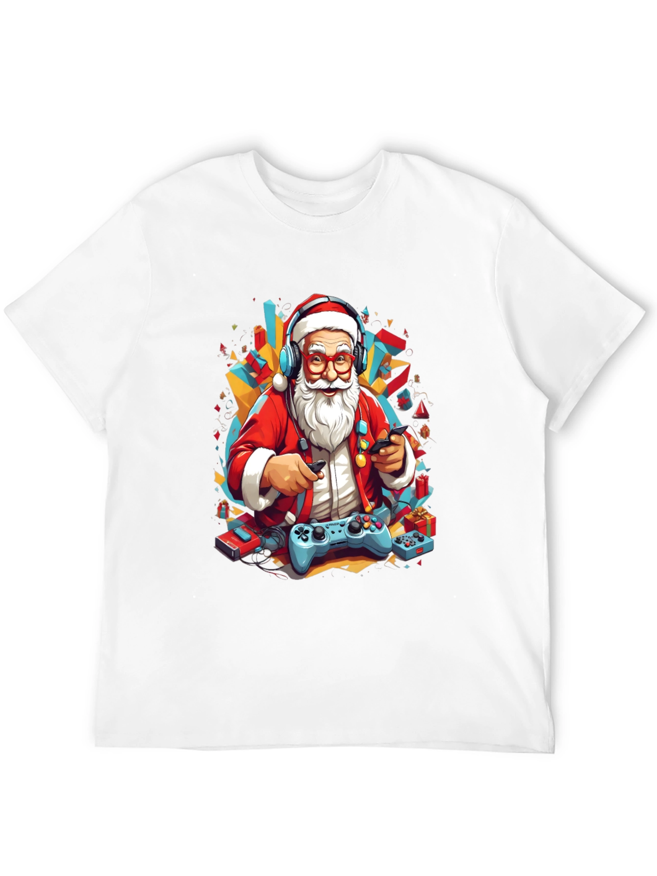Gaming Santa T-Shirt - Holiday Gamer Style