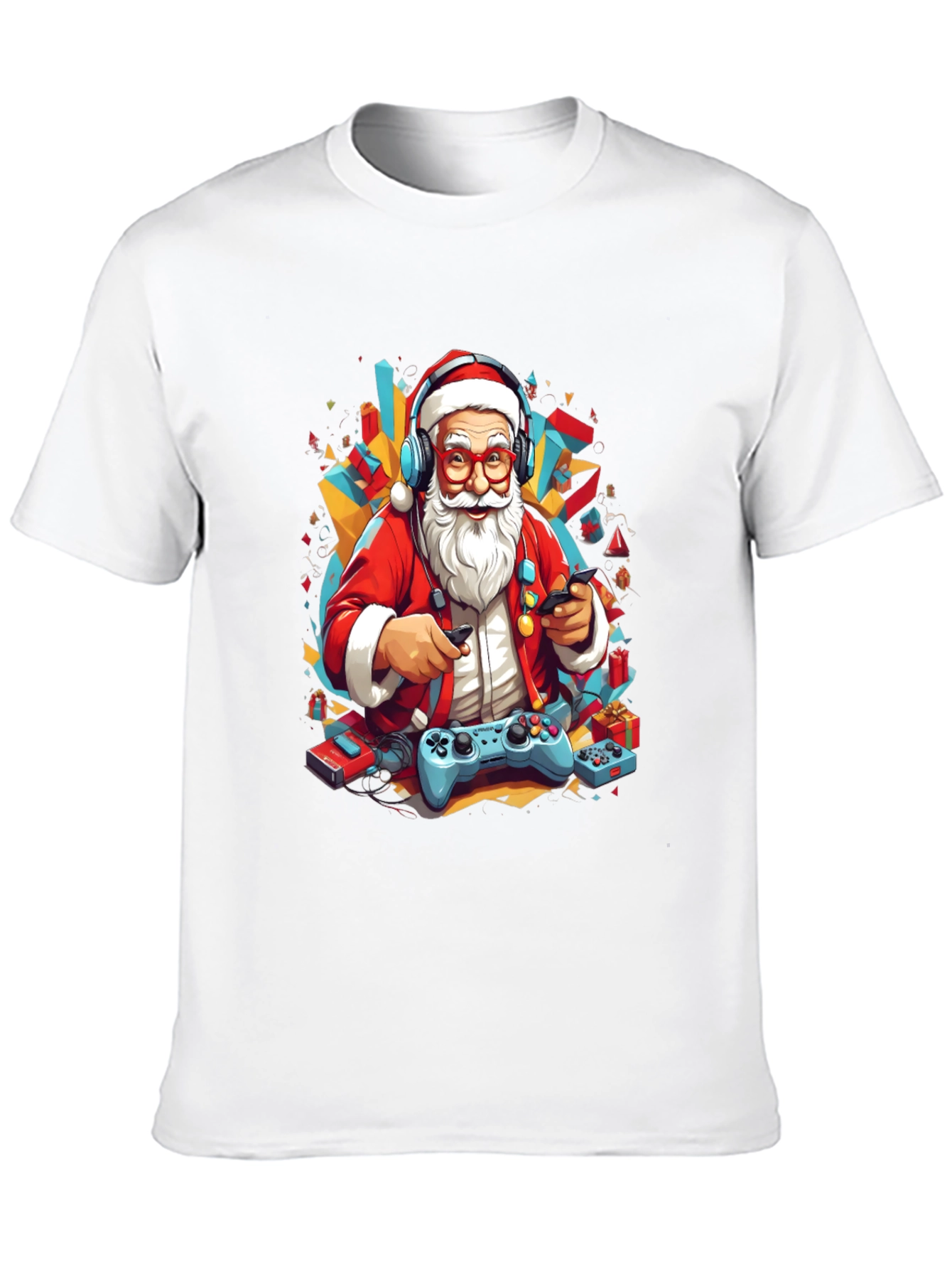 Gaming Santa T-Shirt - Holiday Gamer Style