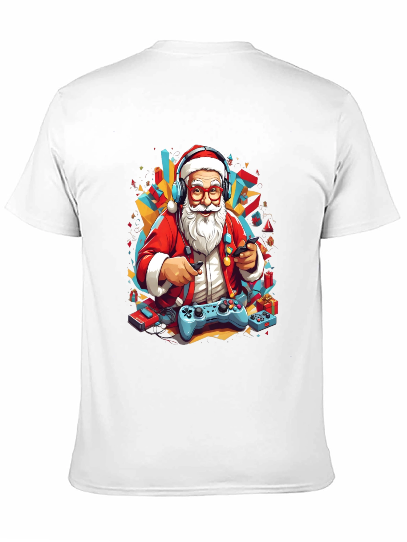 Gaming Santa T-Shirt - Holiday Gamer Style